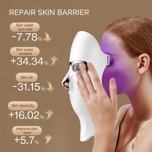 7 Color LED Facial Mask Face and Neck Photon Skin Rejuvenation Whitening Tighten Rechargeable Neck Face Care Beauty Treatment