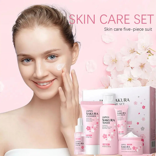 Skin Care Sets, Face Cream Serum Toner Facial Cleanser Sunscreen Eye Cream