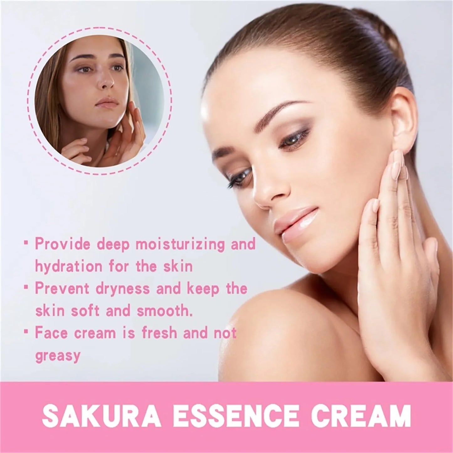 Essence Cream, Sakura Tone Up Cream with Hyaluronic Acid