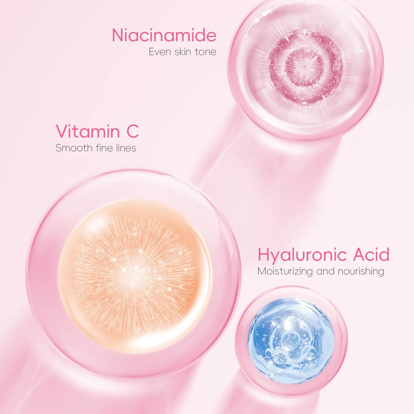 Eye Serum Roller Massage Hyaluronic Acid Skin Care Eye Bags Cream Moisturizing Dark Circles 15ml