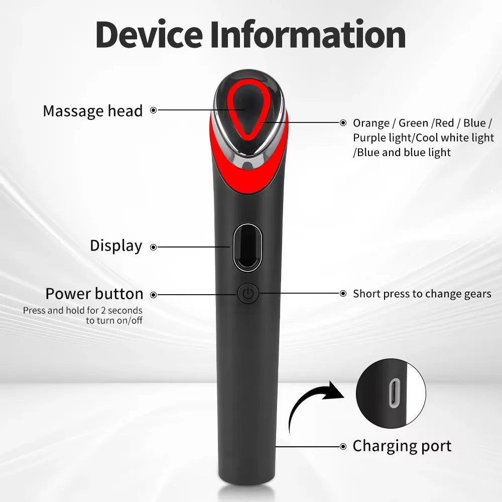 7 Colors Age-R Booster Pro Facial Skin Care Anti Wrinkle Beauty Device